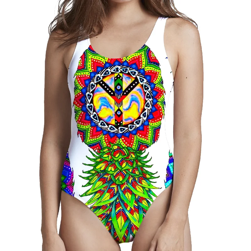 Ananas Trio Low Cut One-Piece Swimsuit