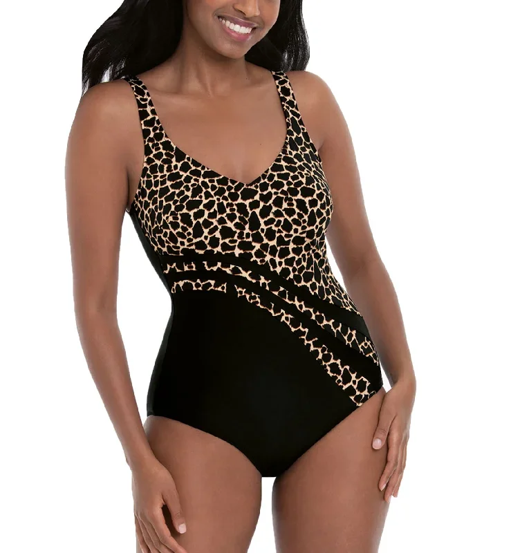 Anita Trendy Giraffe Luella Slimming One Piece Swimsuit (7300)- Toffee