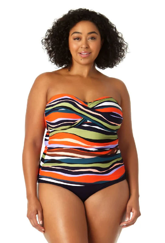 Anne Cole Plus - Women's Twist Front Bandeaukini Swim Top