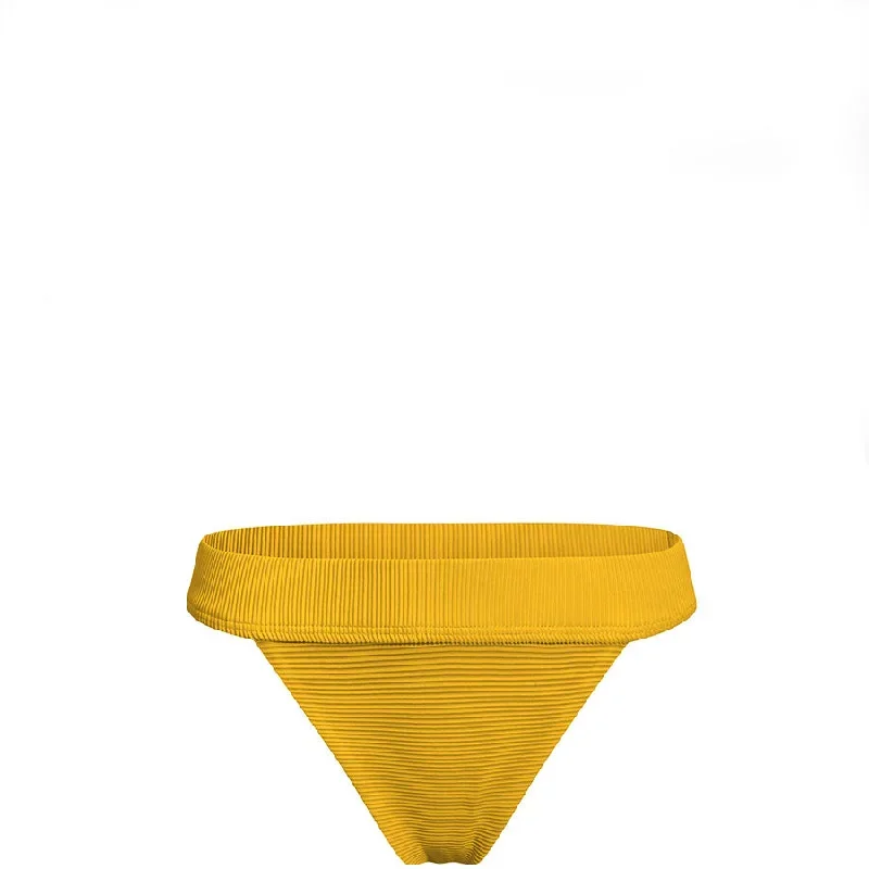 RIBBED BIKINI BOTTOM ""OROSHI"" IN YELLOW