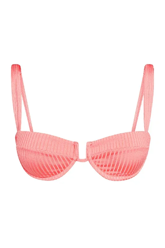 Cala Roja Top - Guava Wide Rib