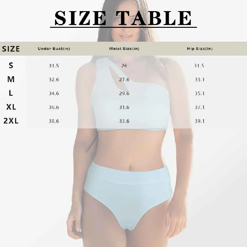 custom-face-pink-blue-women-one-shoulder-bikini-set-high-waisted-tie-cut-two-piece-swimsuits