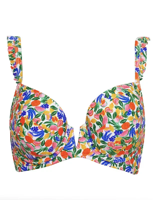 Figleaves Tutti Frutti V Wire Bikini Top Multi