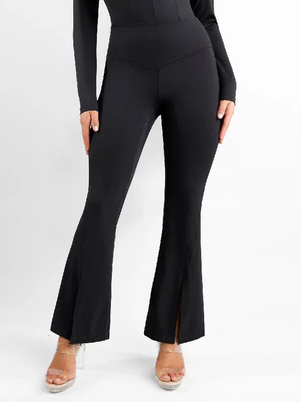 The Shapewear Pants High Rise Tummy Control Split Hem Flare