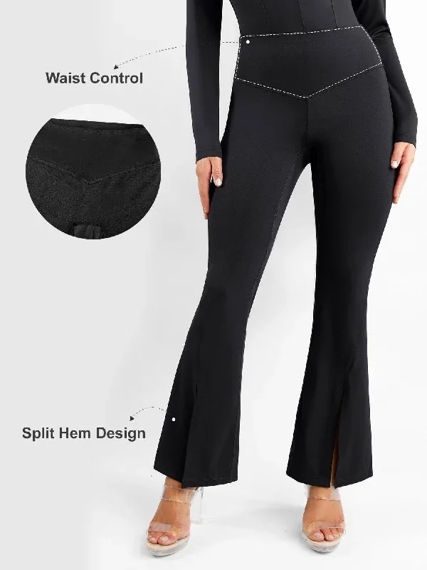 high-rise-tummy-control-split-hem-flare-pants