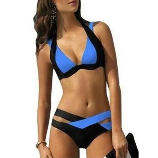 new-split-color-female-swimsuit-cross-sexy-bikini-ladies-swimwear