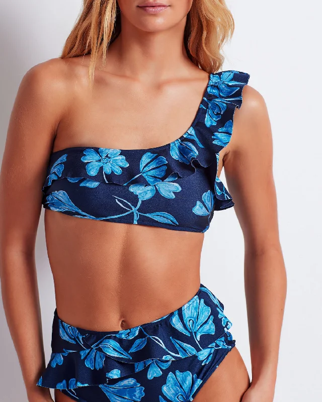 Nightflower One Shoulder Bikini Top (FINAL SALE)