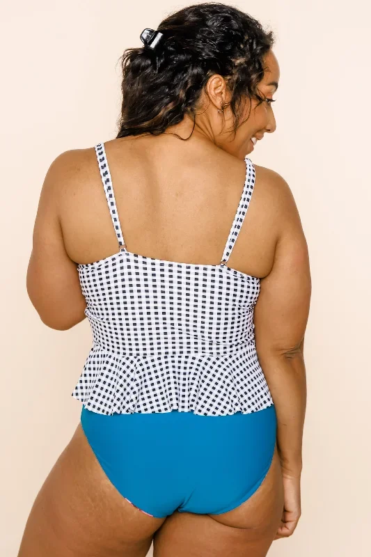 peplum-drawstring-top-black-white-gingham