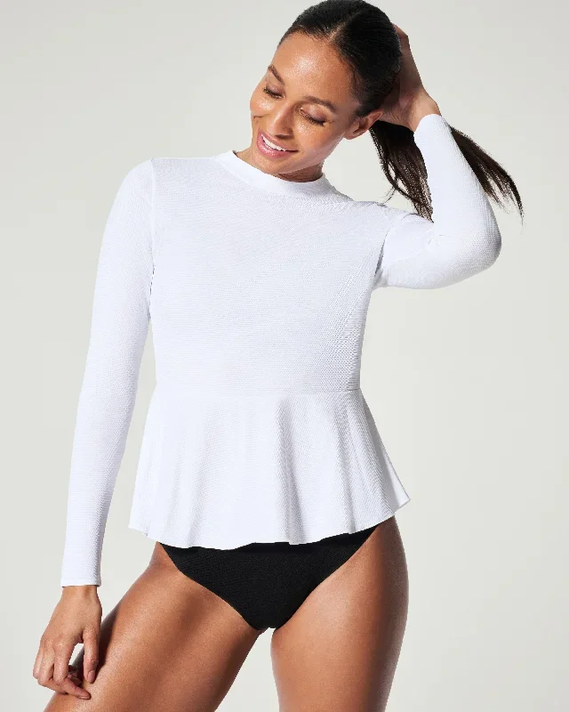 Pique Long Sleeve Swim Shirt