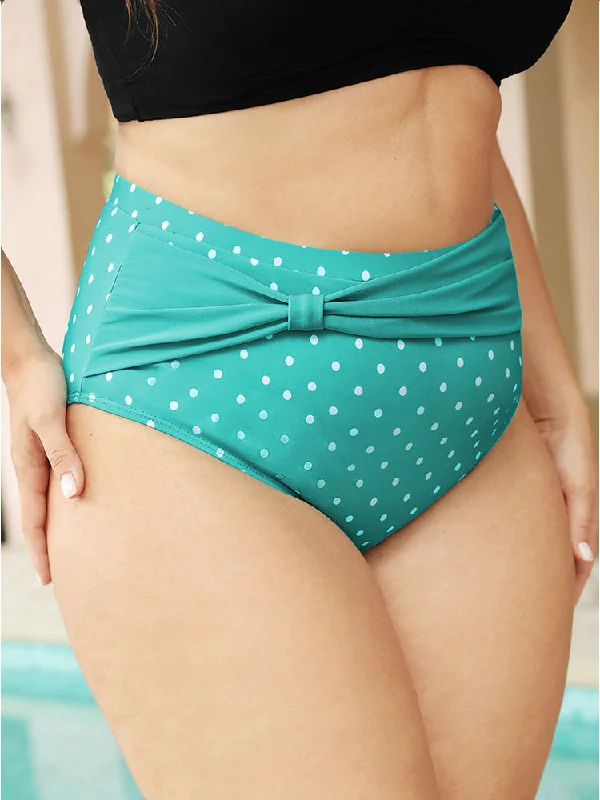 polka-dot-ruched-detail-patchwork-bikini-bottom