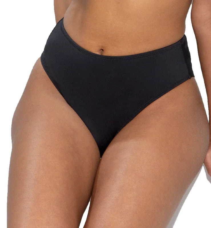 Pour Moi Space High Leg High Waist Swim Brief (36026)- Black