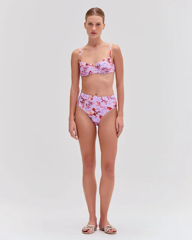 PREORDER: Floral Haze High Leg Bikini Bottom