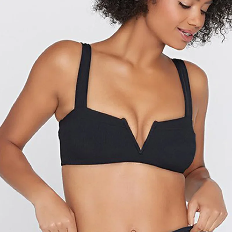 LSpace Ribbed Lee Bikini Top Rhllt19 Black