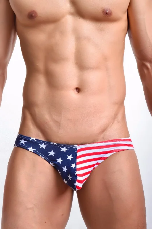 Sexy Calzoncillos corte tipo Bikini Slip Bandera Barras y Estrellas USA Flag Milos VGT-USA-SLP