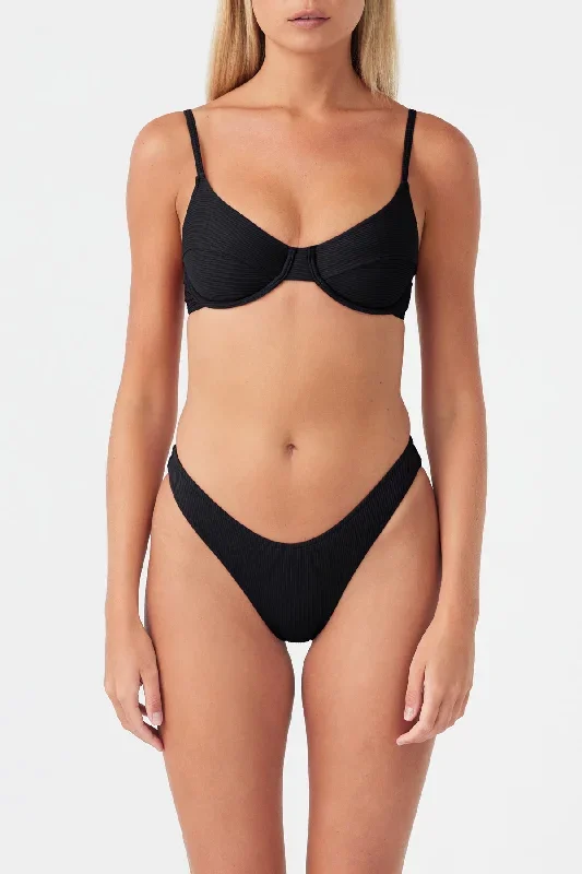 Signature Balconette Bra Cup Top - Black