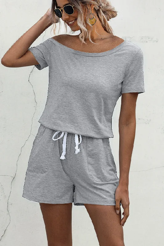 skew-neck-drawstring-waist-casual-rompers