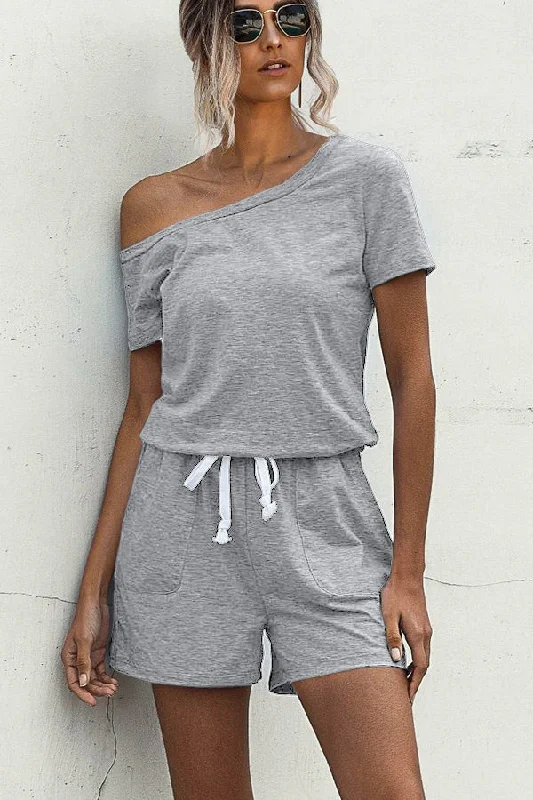 skew-neck-drawstring-waist-casual-rompers