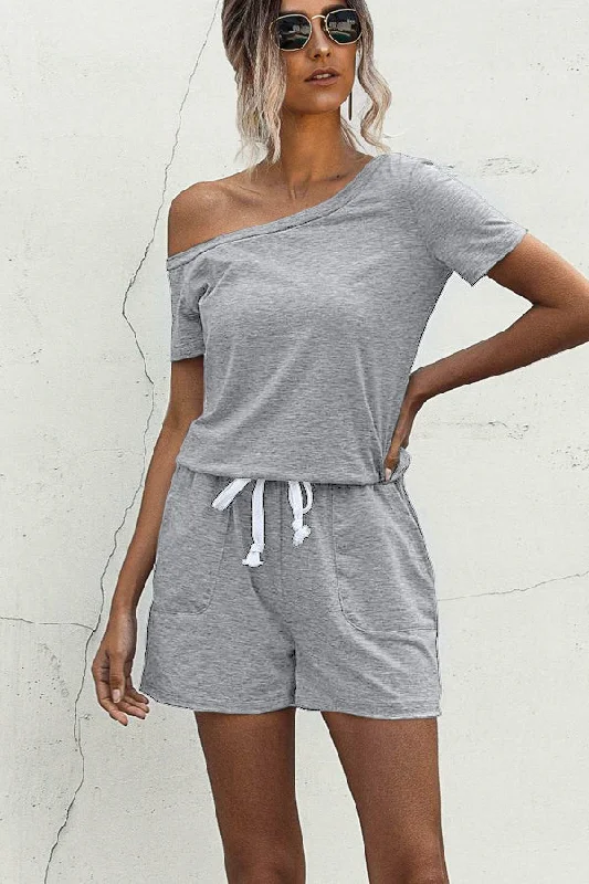 skew-neck-drawstring-waist-casual-rompers