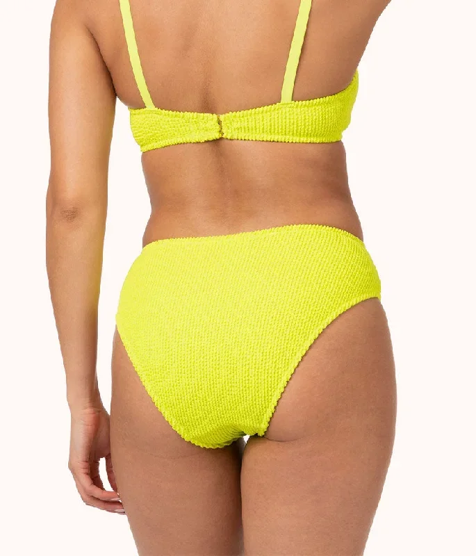 the-swim-ruched-high-waist-bikini-bottom-electric-lime