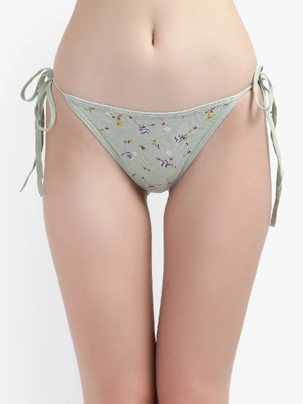 women-green-print-cotton-bikini-set