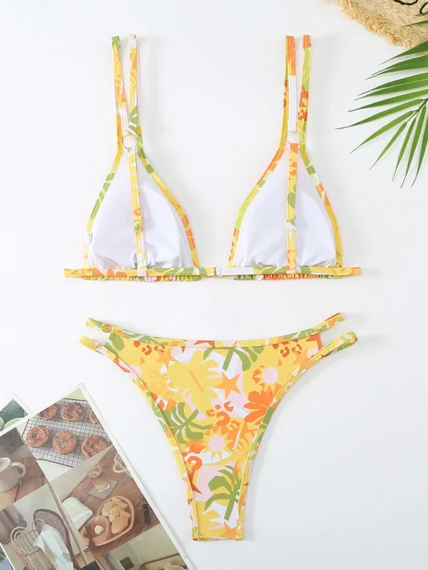 womens-floral-print-double-strap-bikini